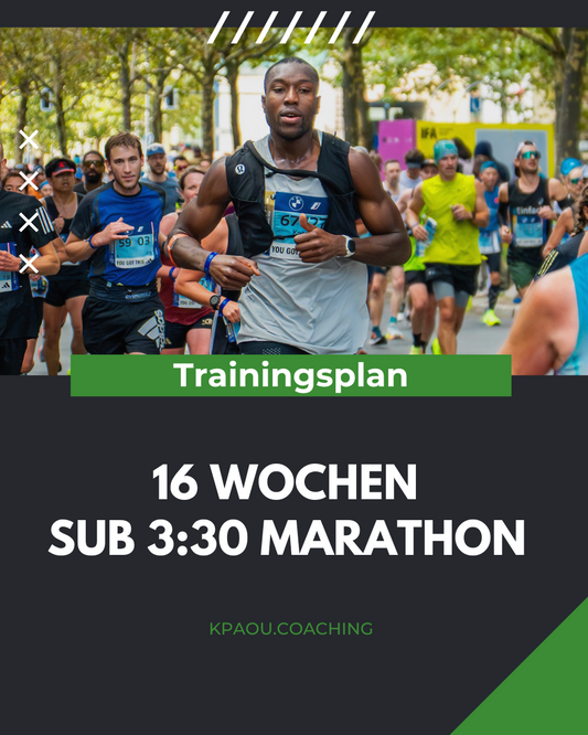 TRAININGSPLAN: Sub 3:30 Marathon in 16 Wochen